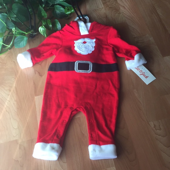 Cat & Jack Christmas Santa Outfit With Hat - Picture 2 of 6